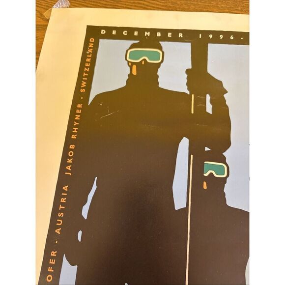 Rare 1996 Team Lexus Rossignol World Pro Ski Tour Poster Club Med Felix McGrath - Picture 8 of 11